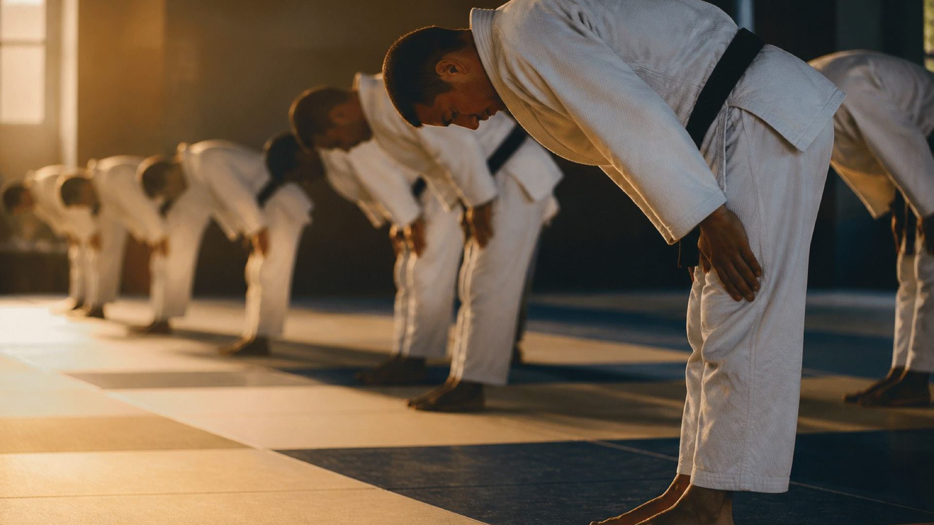 Deux judokas en plein randori